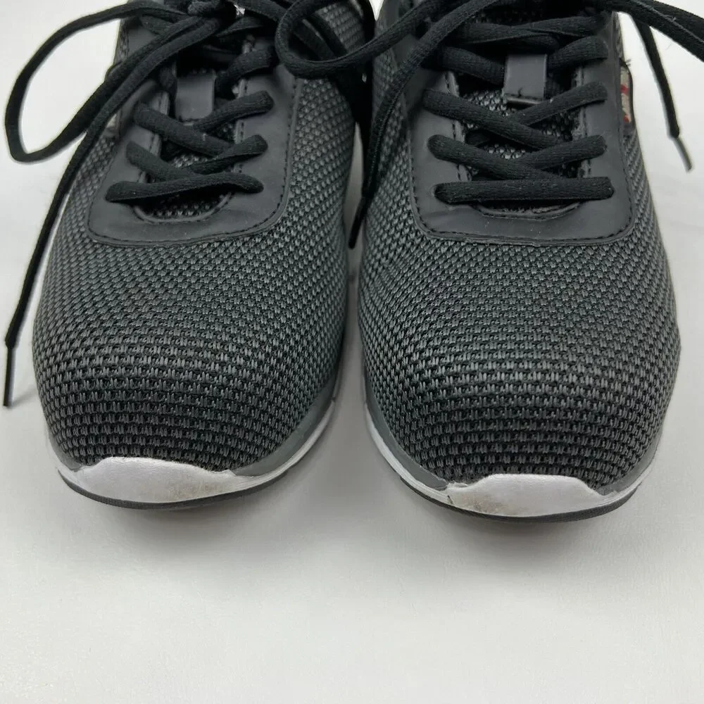 LARNMERN Safety Shoes Sneakers Steel Toe Anti Smash Lace Up Black Women’s Sz 5.5